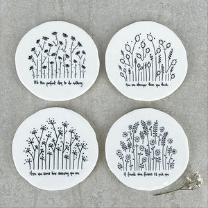 Tall Flowers Coasters Set of 4