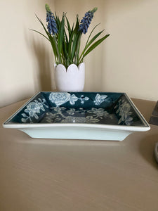 Indigo Fleurs Trinket Tray