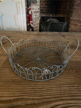 Load image into Gallery viewer, Large Round Wire Tray with handles