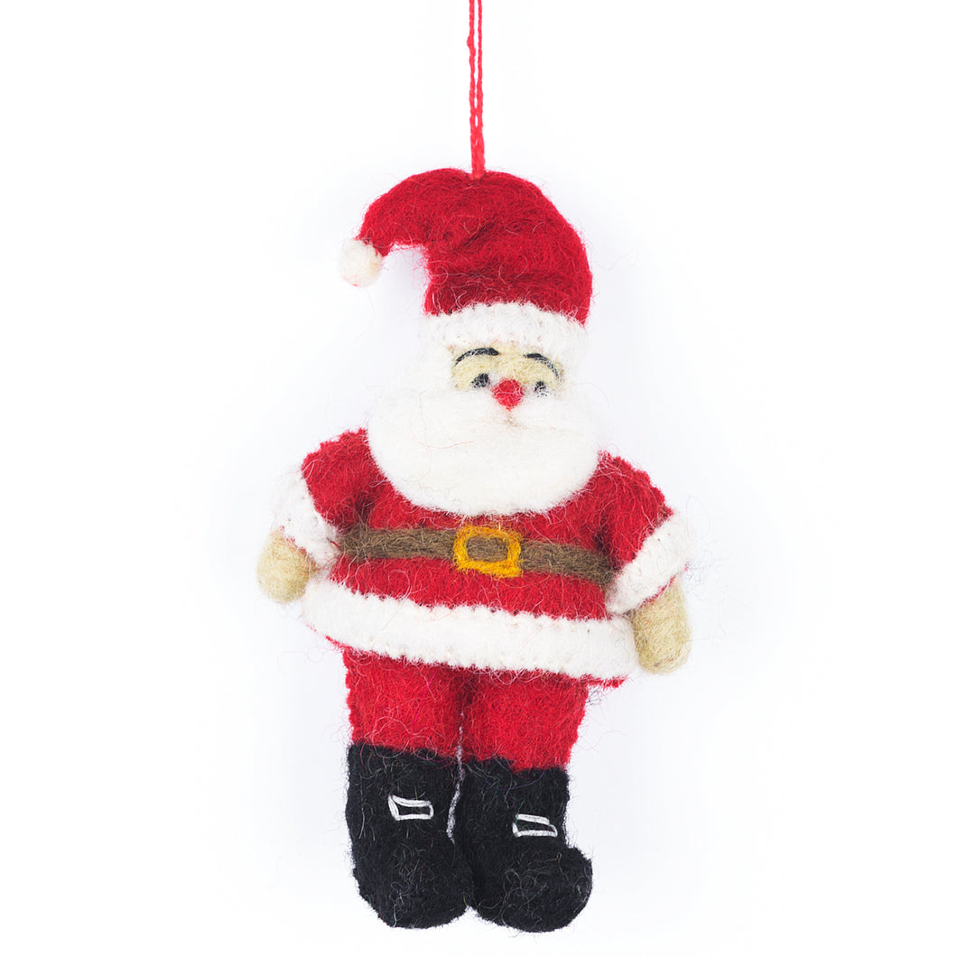 Handmade Felt Santa Decoration