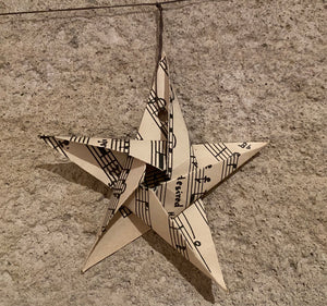 Handmade Manuscript Origami Star Garland