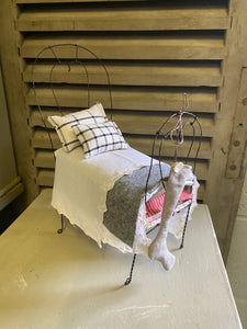 Handmade Wire Miniature Bed