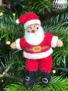 Handmade Felt Santa Decoration