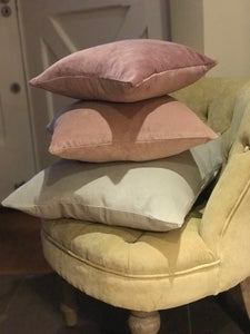 Beautiful Velvet Cushion - Nude