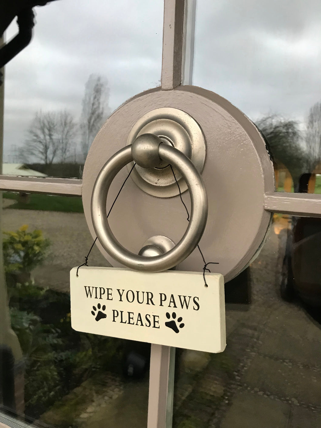 Wipe Your Paws Please Door Sign