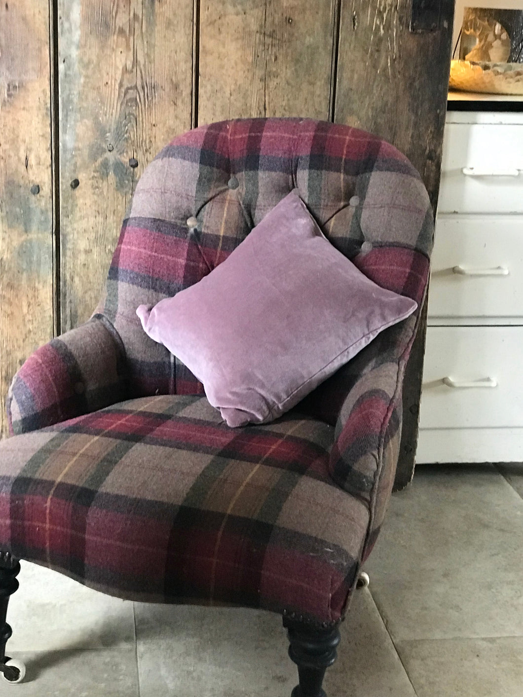 Velvet Cushion - Heather